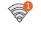Wifi symbol with a number in a red circle at the top, indicating the number of connected devices